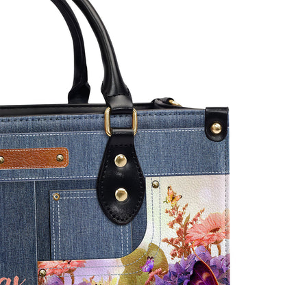 He Works All Things For Good - Personalized Leather Handbag GMJSLB200082