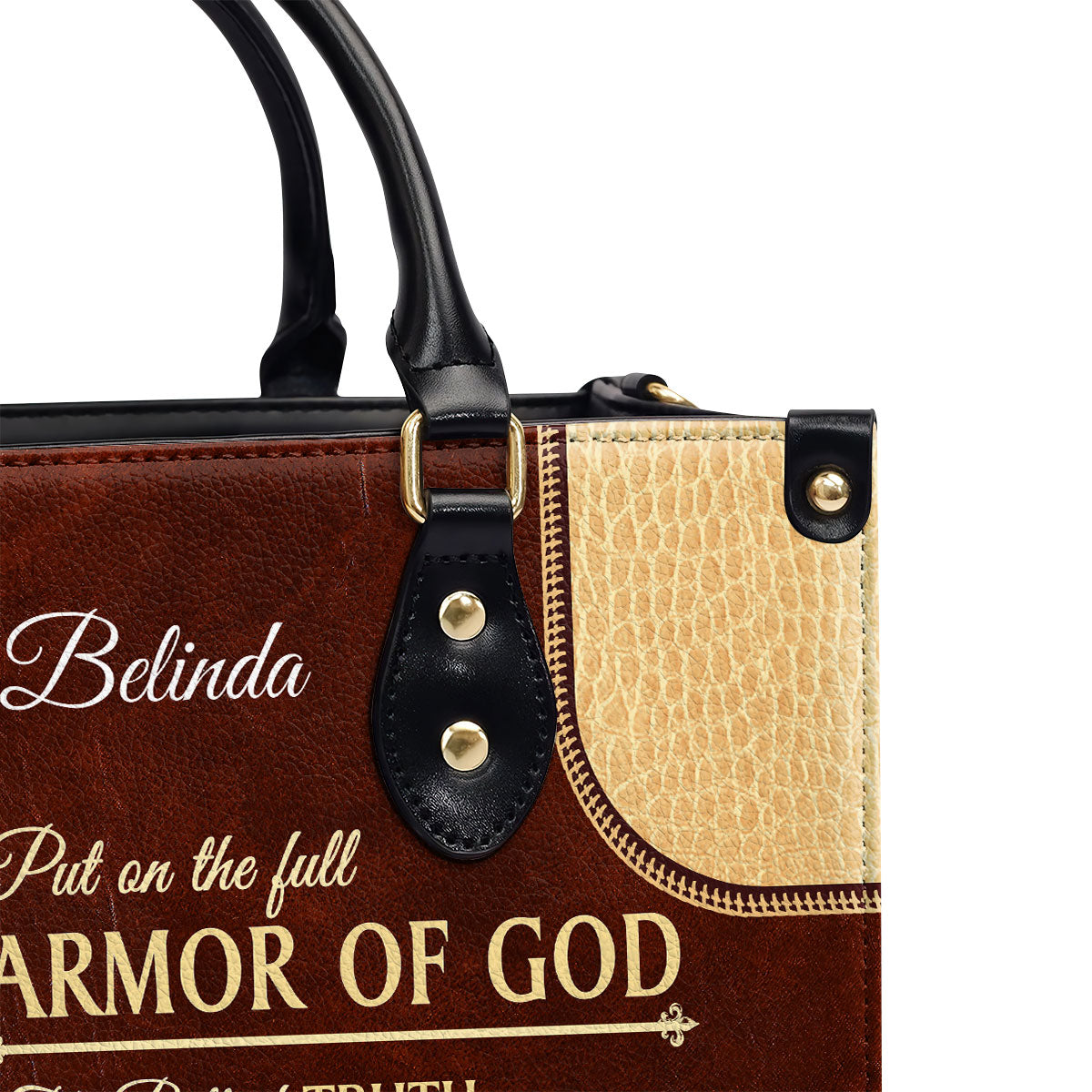 Faith Quote - Personalized Leather Handbag GMJSLB200091