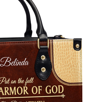 Faith Quote - Personalized Leather Handbag GMJSLB200091