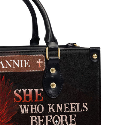 Faith Quote - Personalized Leather Handbag GMJSLB200082