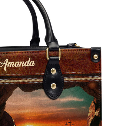 Faith Quote - Personalized Leather Handbag GMJSLB200105