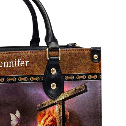 Faith-Based Quote - Personalized Leather Handbag GMJSLB200106