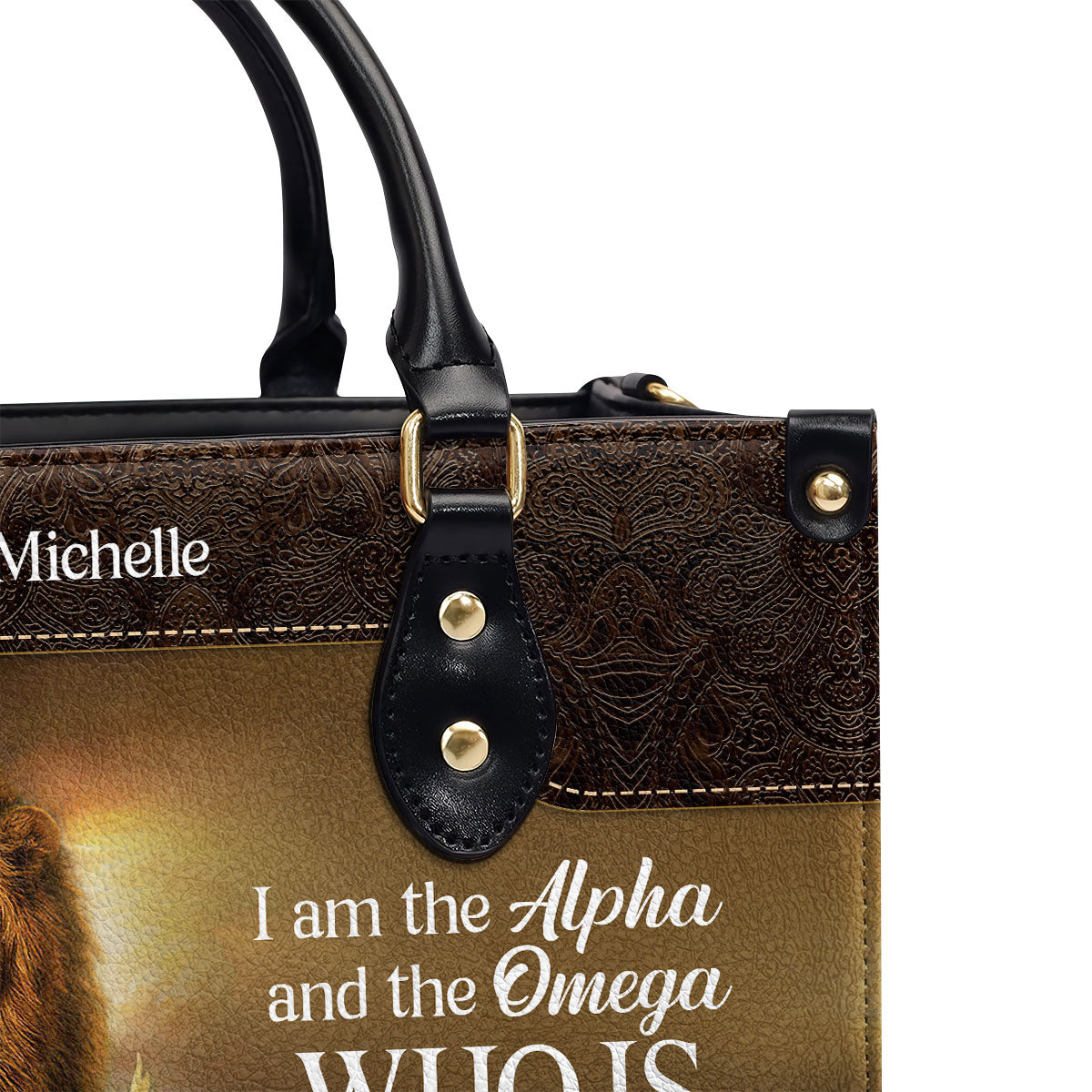Alpha and Omega - Personalized Leather Handbag GMJSLB200119