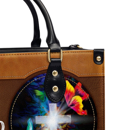 Walk With God - Personalized Leather Cross Handbag GMJSLB200092
