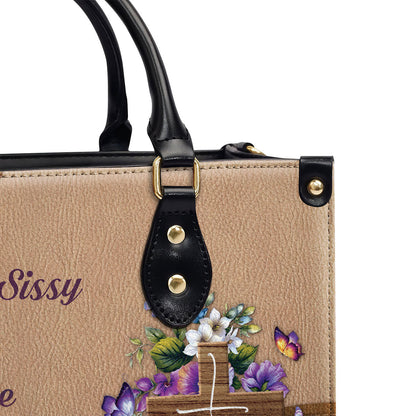 Faith-Inspired - Personalized Floral Leather Handbag GMJSLB200089