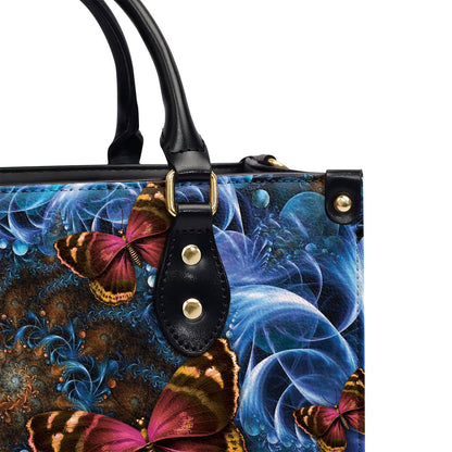 God Calls You Beautiful - Personalized Butterfly Leather Handbag GMJSLB200087