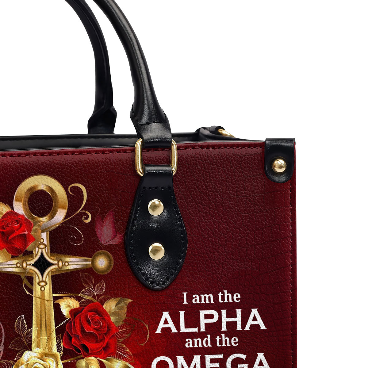 I Am The Alpha And The Omega - Personalized Leather Handbag GMJSLB200118