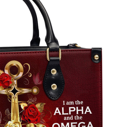 I Am The Alpha And The Omega - Personalized Leather Handbag GMJSLB200118
