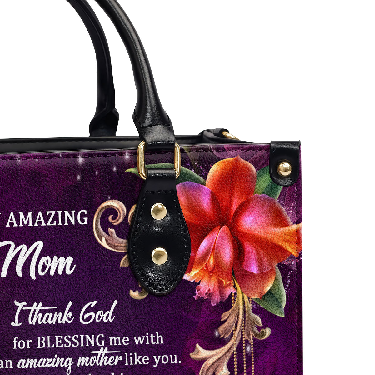 Faith-Inspired Gift for Mom - Personalized Leather Handbag GMJSLB200088