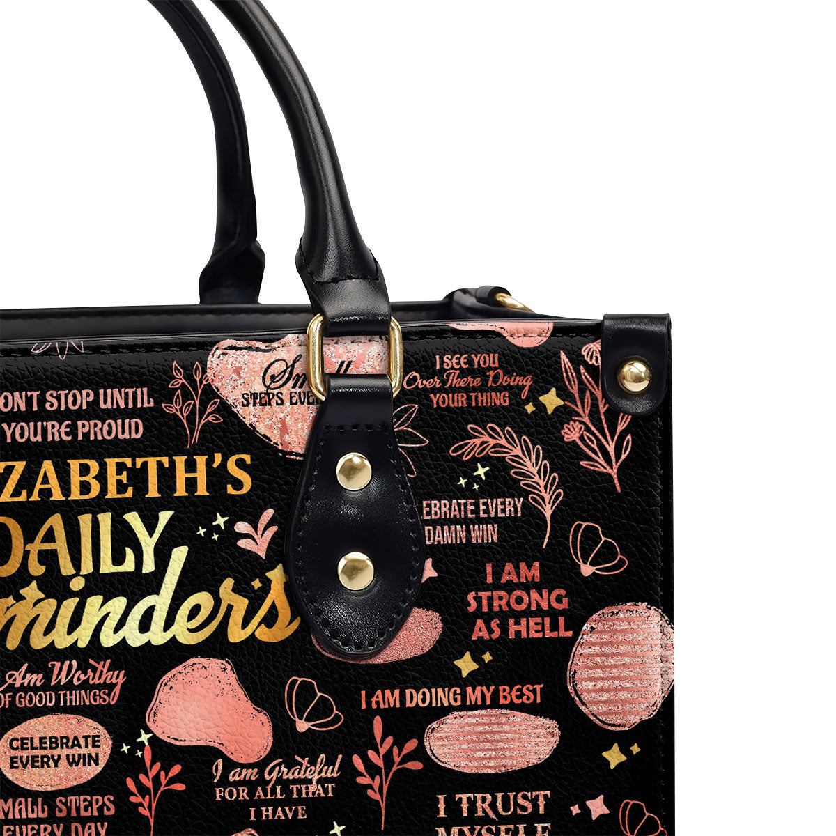 Daily Reminders - Personalized Leather Handbag GMJSLB200023