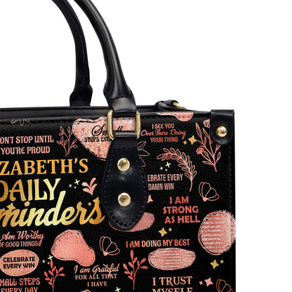 Daily Reminders - Personalized Leather Handbag GMJSLB200023