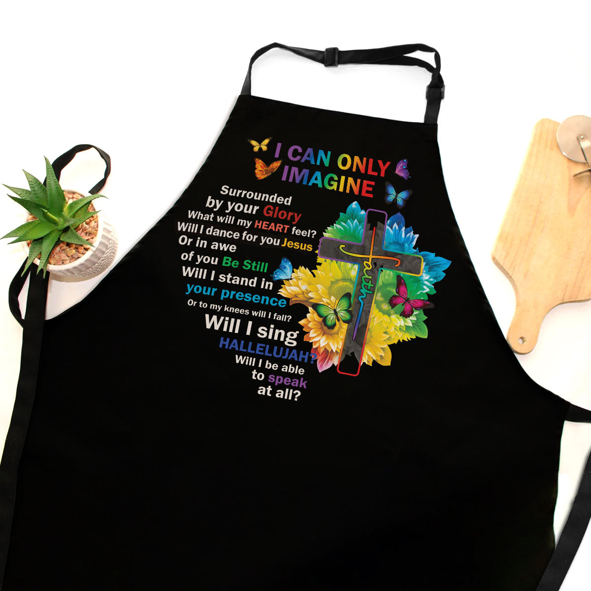 Faith-Inspired Jesuspirit Apron - Adjustable Neck Strap Kitchen Cover