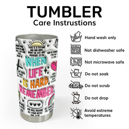 When Life Is Hard - Personalized Stainless Steel Tumbler