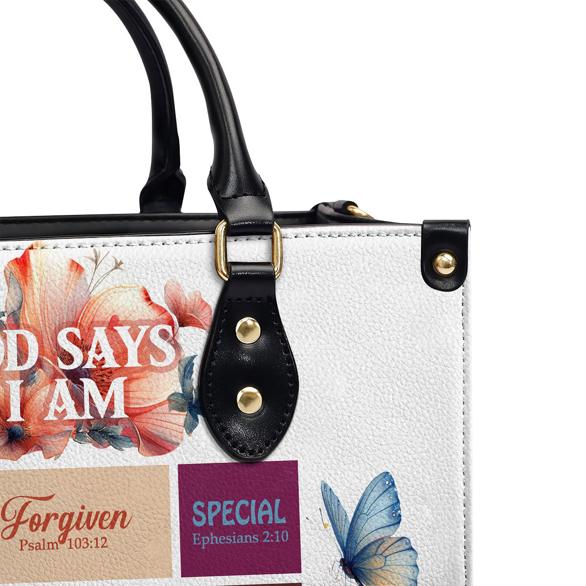 God Says I Am - Leather Handbag - Personalized Gift for Women GMJSLB200015