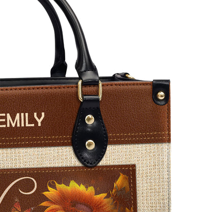 With God All Things Are Possible - Personalized Leather Handbag GMJSLB200010