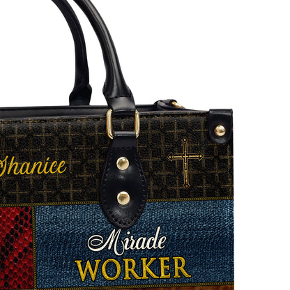 Way Maker - Personalized Leather Handbag with Custom Name GMJSLB200005