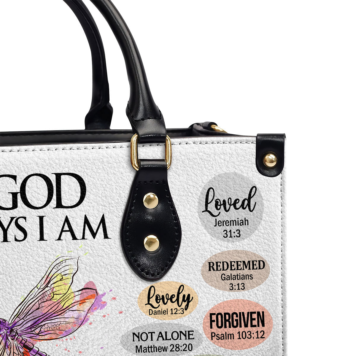 What God Says About You - Leather Handbag - Personalized Christian Gift for Women GMJSLB200074