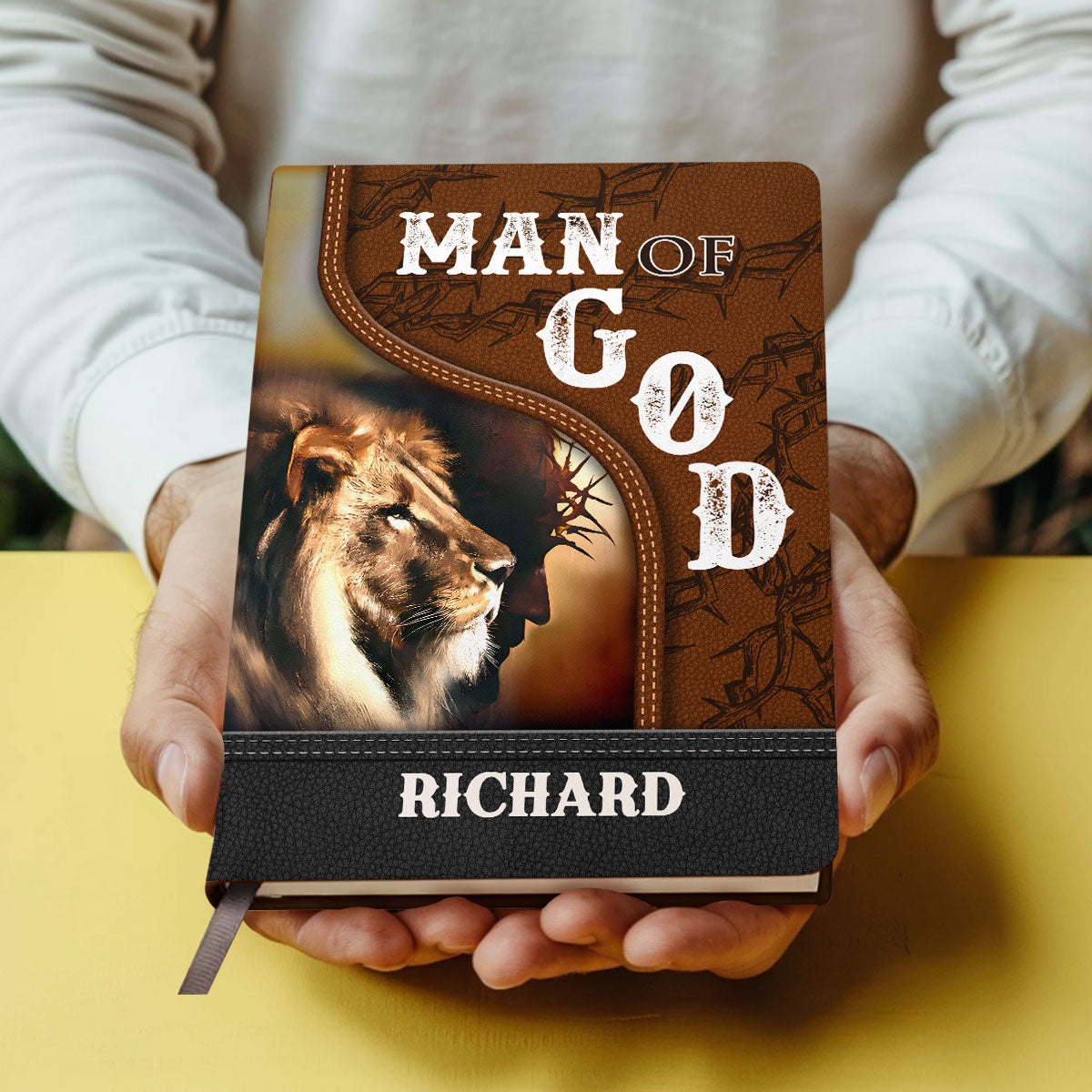 Man Of God - Personalized Leather Cover Notebook GMJSNB200127