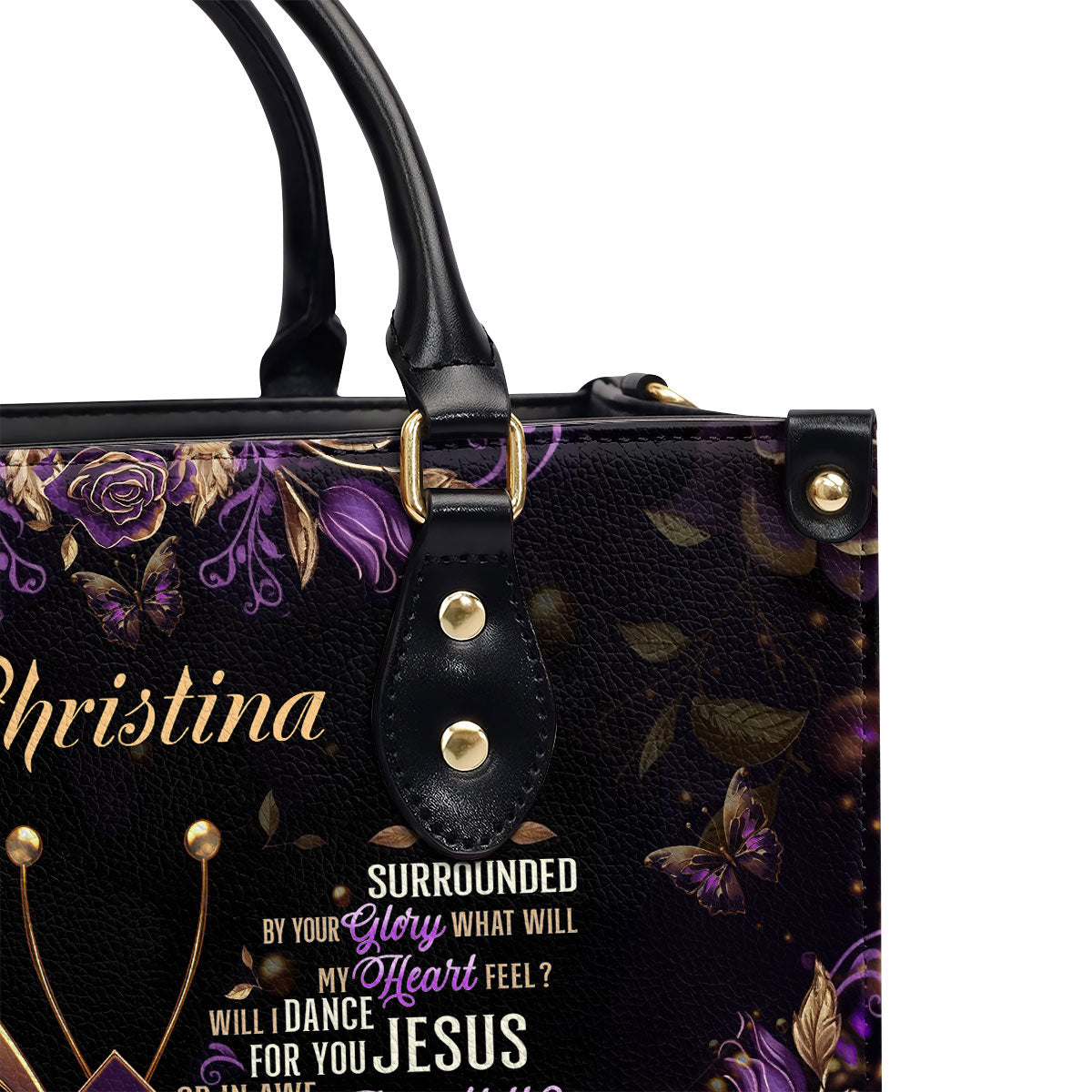 Inspirational Quote - Personalized Leather Handbag with Zipper GMJSLB200019