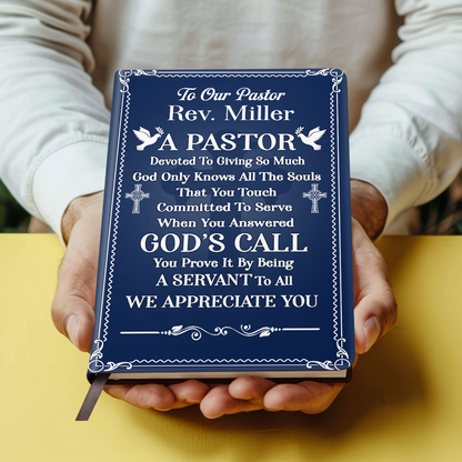 Faithful Christian Keepsake - Personalized Leather Cover Notebook GMJSNB200049