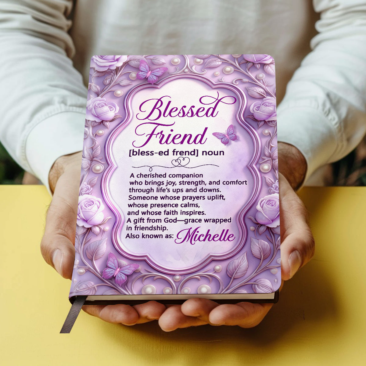 Blessed Friend - Personalized Leather Notebook GMJSNB200034