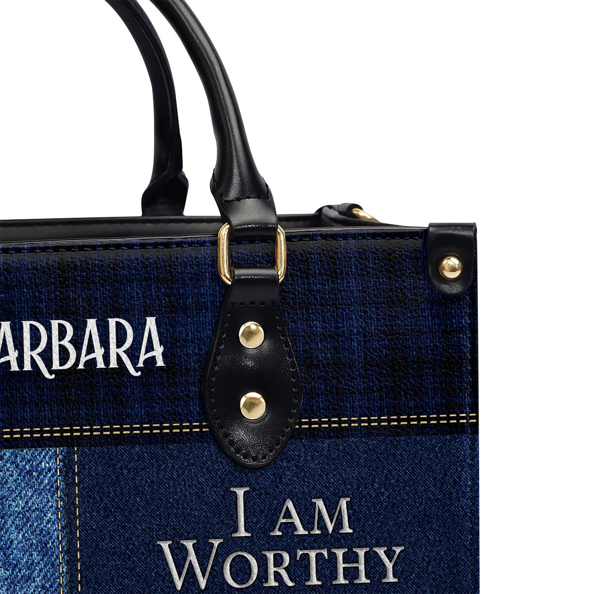 I Am Worthy - Personalized Leather Handbag GMJSLB200043