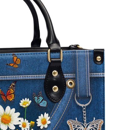 Faith Quote - Personalized Leather Handbag GMJSLB200092