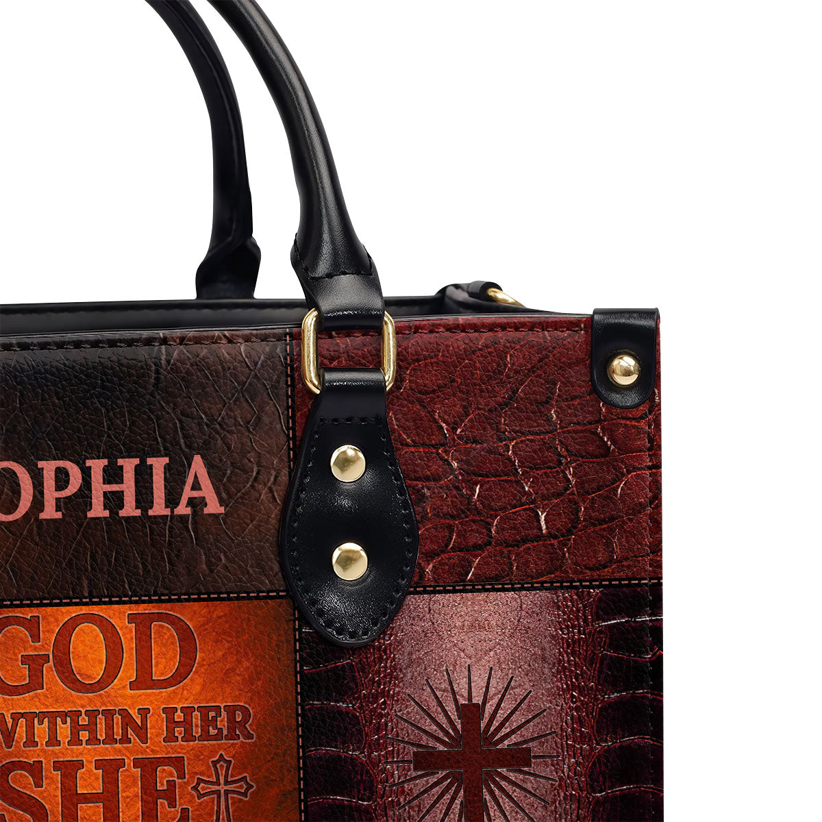 Faith Quote - Personalized Leather Handbag GMJSLB200036