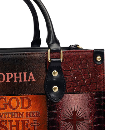 Faith Quote - Personalized Leather Handbag GMJSLB200036