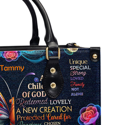 Child Of God - Personalized Leather Handbag GMJSLB200031