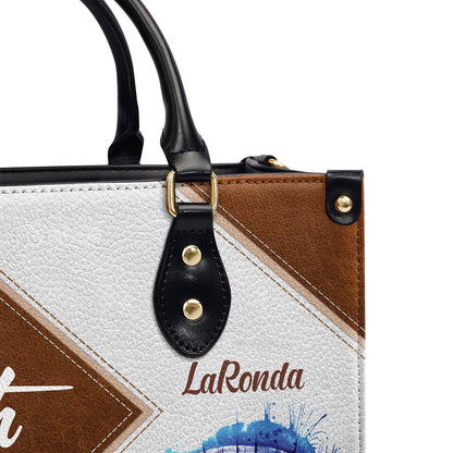 Walk By Faith, Not By Sight - Personalized Leather Handbag GMJSLB200091