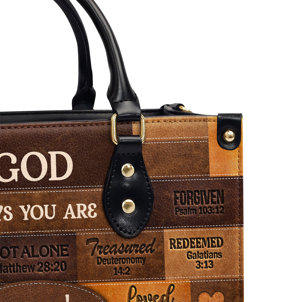 God Says I Am - Personalized Leather Handbag - Gift For Her GMJSLB200035