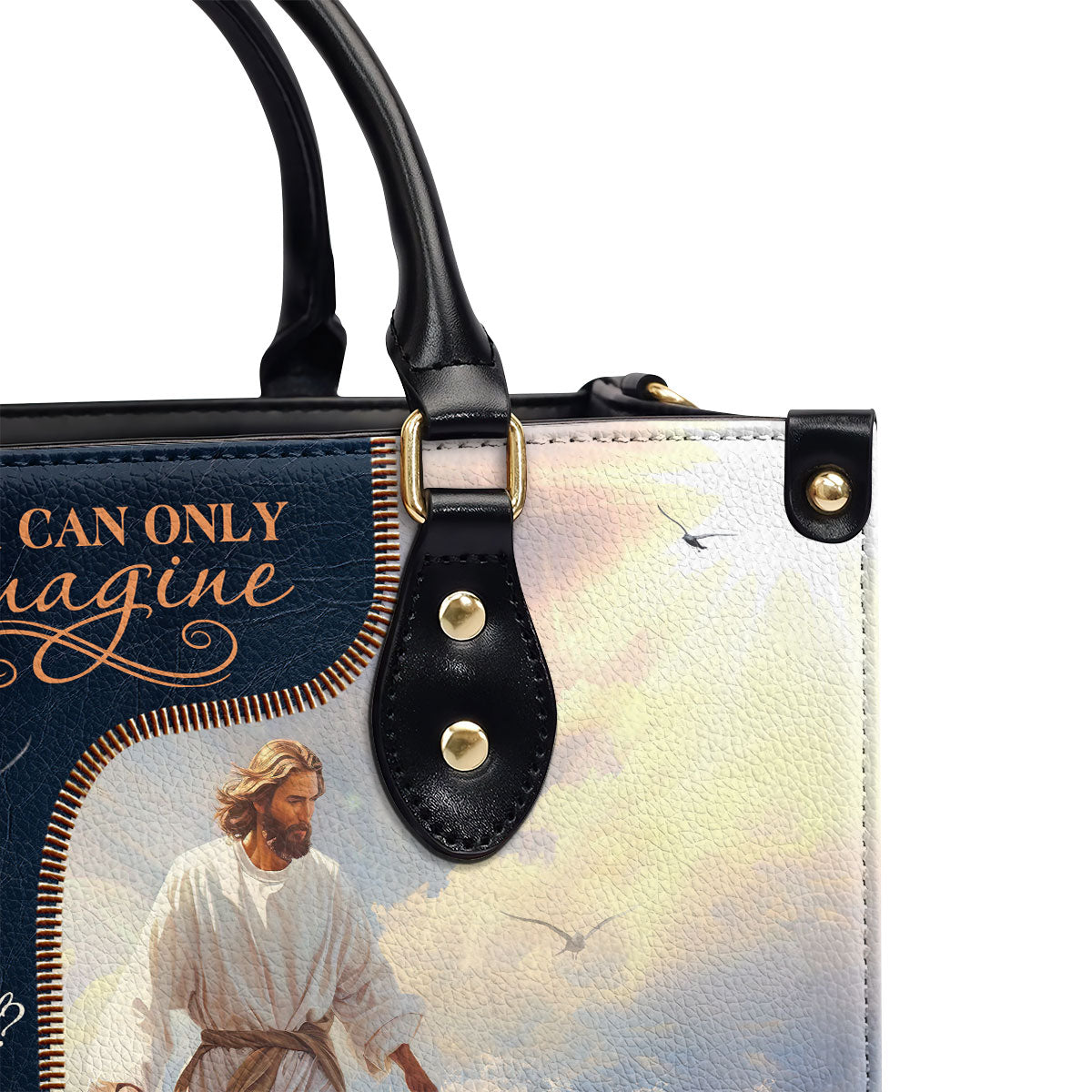 Jesus I Can Only Imagine - Personalized Leather Handbag GMJSLB200028