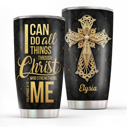 I Can Do All Things - Personalized Stainless Steel Tumbler