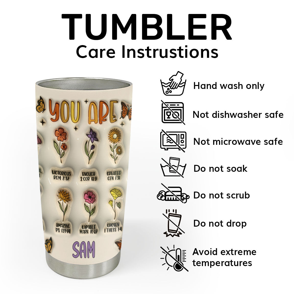 You Are - Personalized Stainless Steel Tumbler