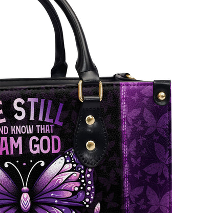 Be Still And Know That I Am God - Personalized Leather Handbag GMJSLB200013
