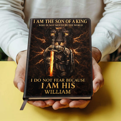 I Am The Son Of A King - Personalized Leather Cover Notebook GMJSNB200013