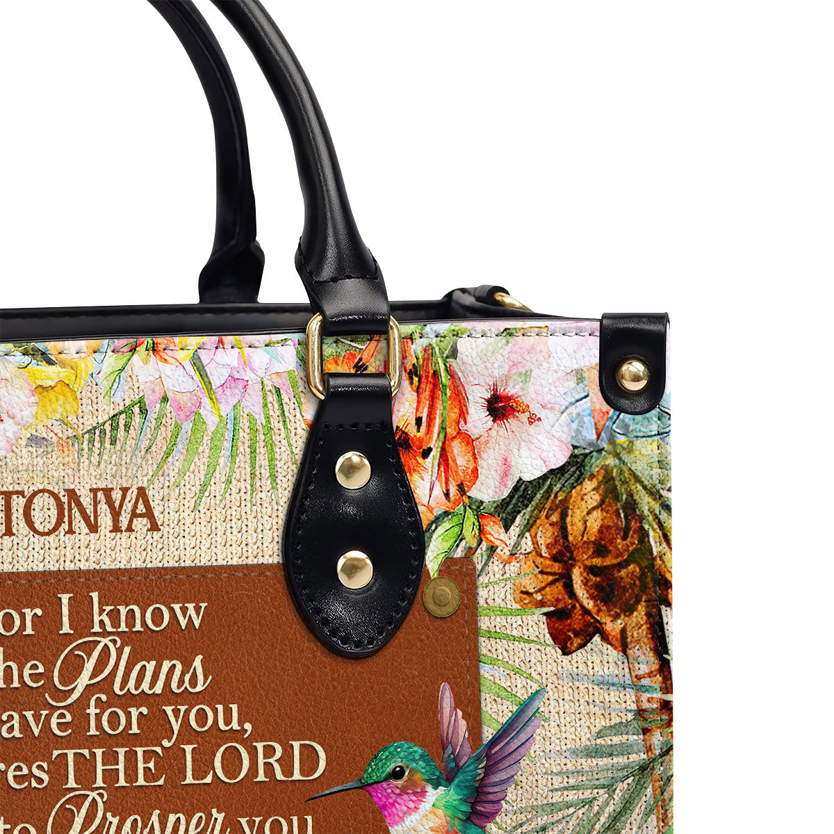 For I Know The Plans I Have For You - Personalized Leather Handbag GMJSLB200038