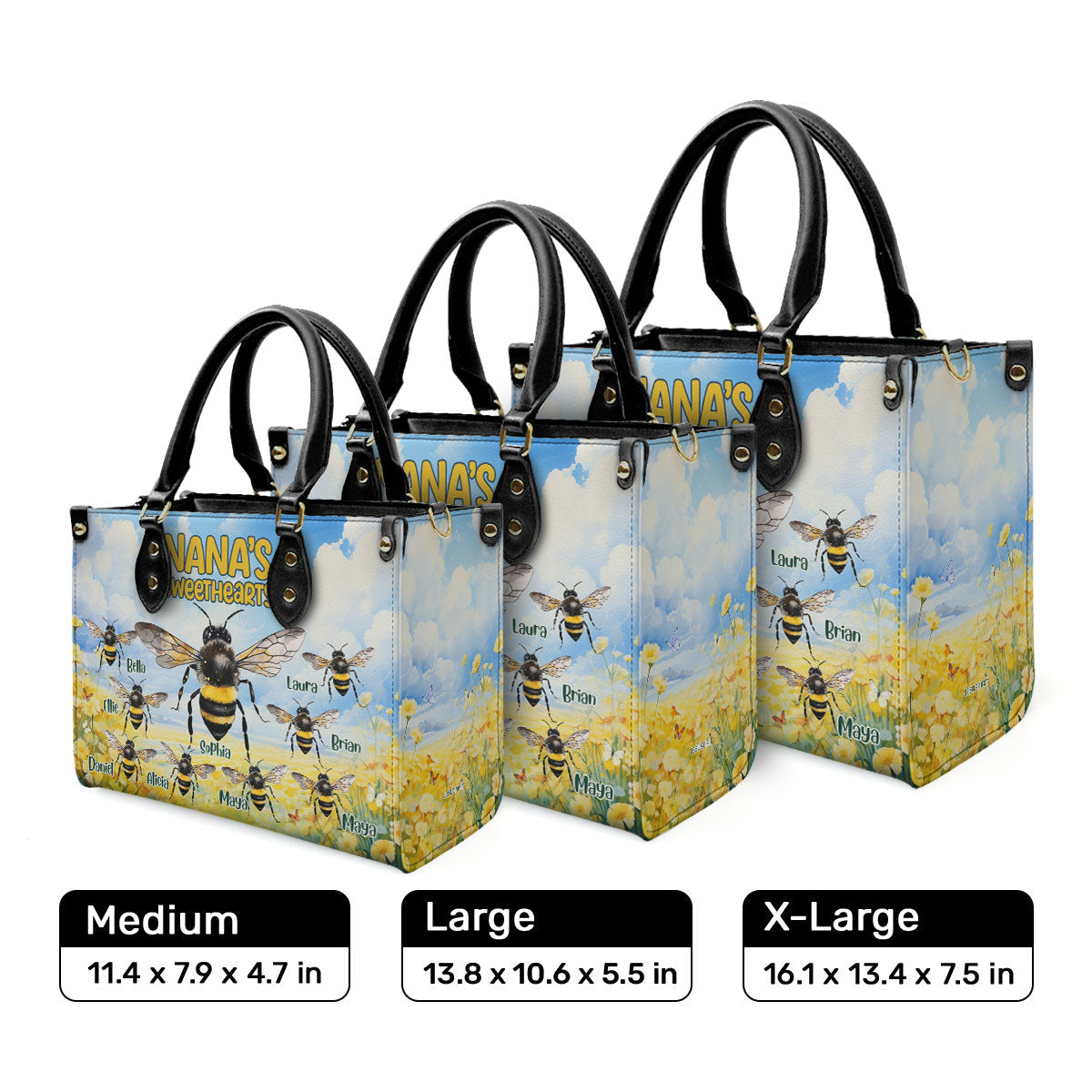 Faith-Inspired Gift for Grandma - Personalized Leather Handbag GMJSLB200030