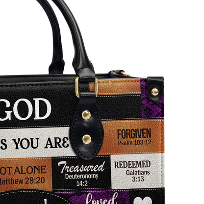 God Says I Am - Personalized Leather Handbag - Gift For Her GMJSLB200025