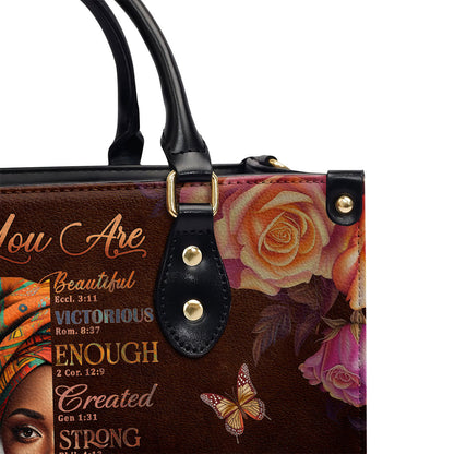 You Are Never Alone - Personalized Leather Handbag GMJSLB200030