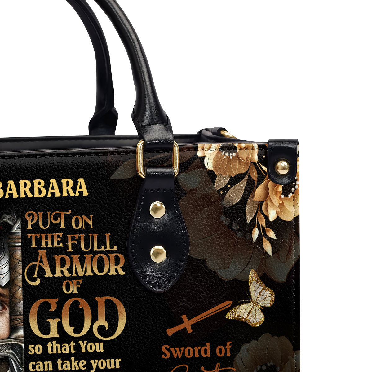 Armor Of God Inspirational - Personalized Leather Handbag GMJSLB200020