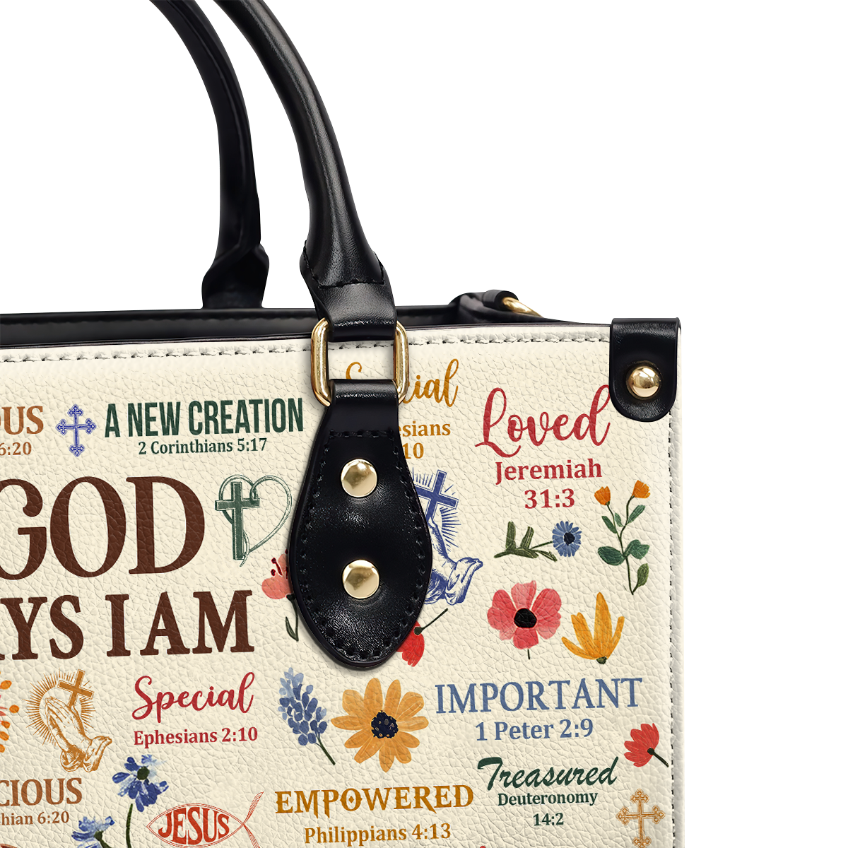 What God Says About You - Personalized Leather Handbag GMJSLB200088