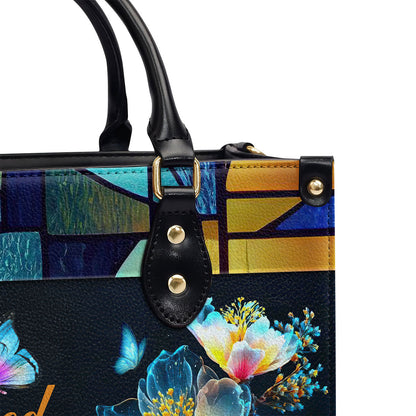Blessed Is The One Who Trusts - Personalized Leather Handbag GMJSLB200058
