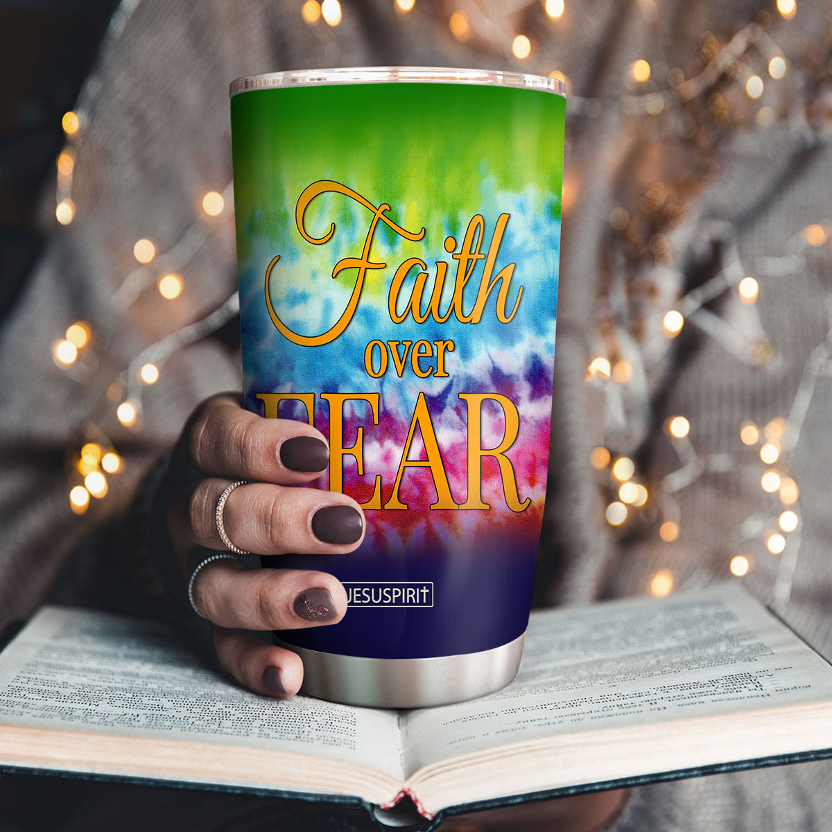 Faith Over Fear - Personalized Stainless Steel Tumbler