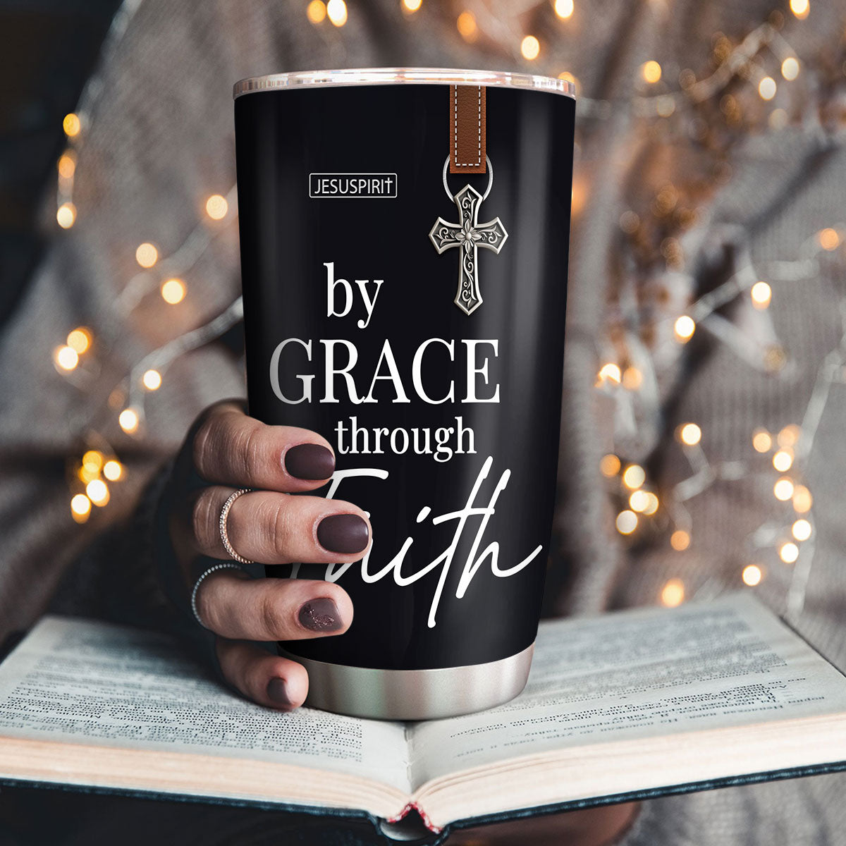 By Grace Through Faith - Inspirational Drinkware - 20oz Stainless Steel Tumbler
