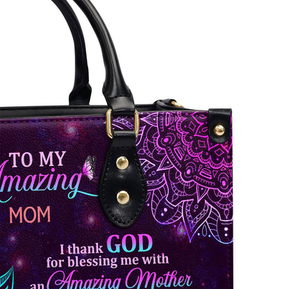 To My Mom - Personalized Leather Handbag - Christian Gift GMJSLB200013