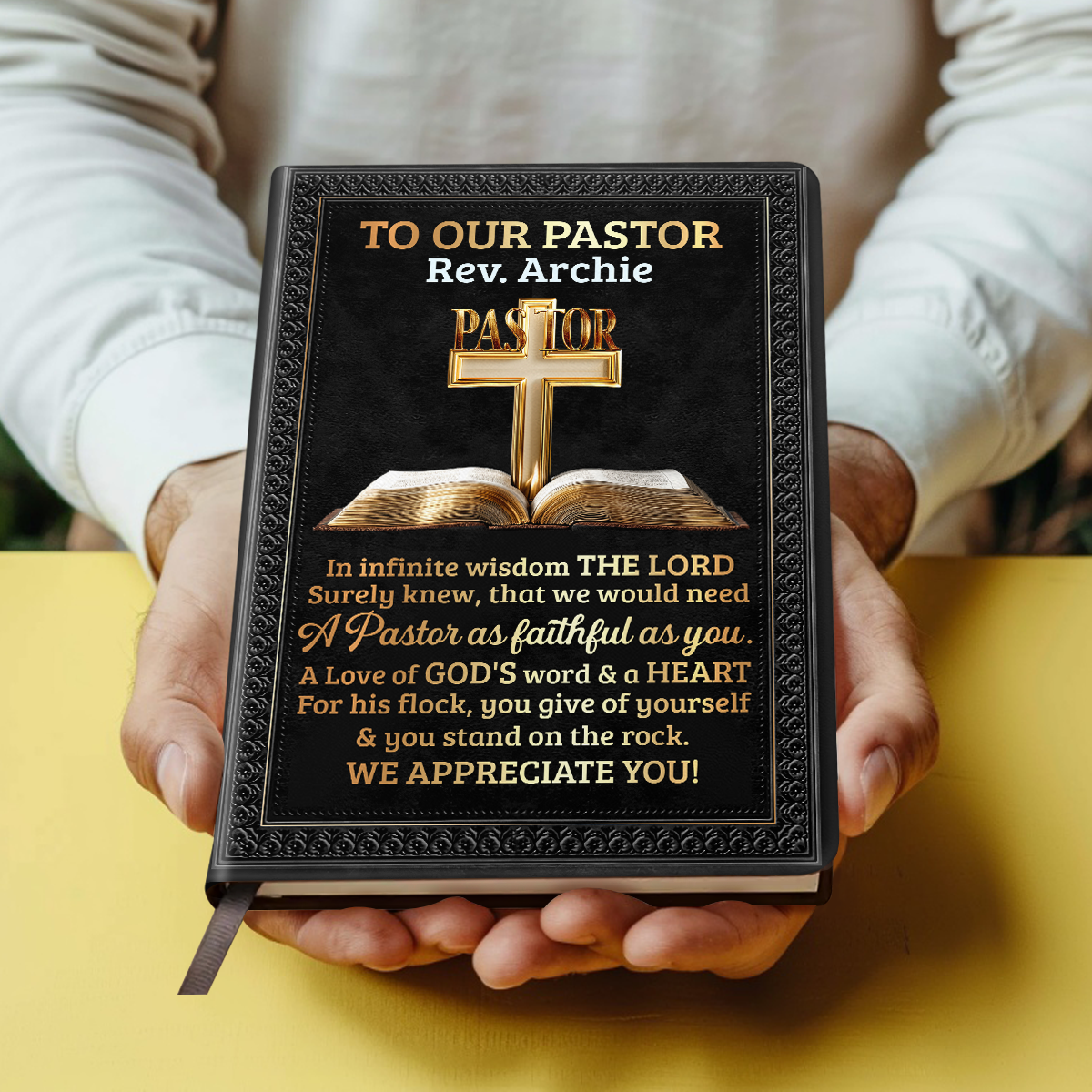 To Our Pastor - Personalized Leather Cover Notebook GMJSNB200041
