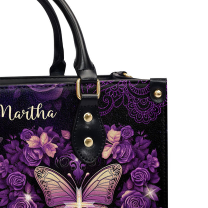 I Can Do All Things Through Christ - Personalized Leather Handbag GMJSLB200021