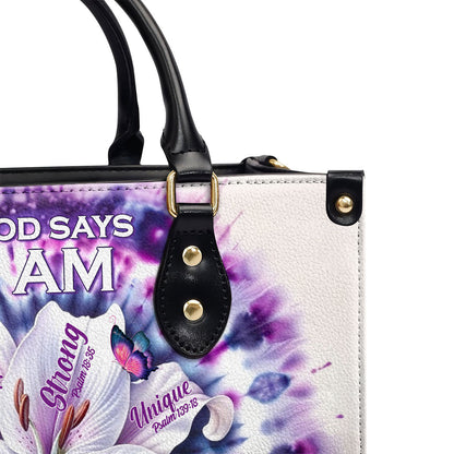 God Says I Am - Personalized Leather Handbag - Gift For Women GMJSLB200007